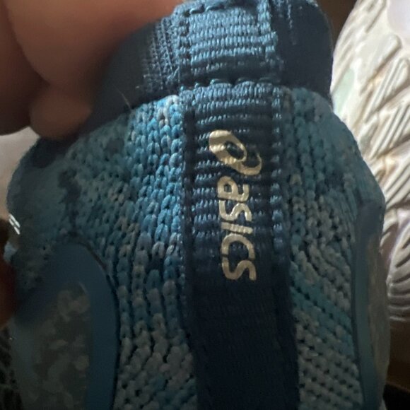 ASICS Women's Gel-Nimbus 23 Knit Running Shoes, Size 9 Grey Floss/MAKO Blue - Picture 10 of 11